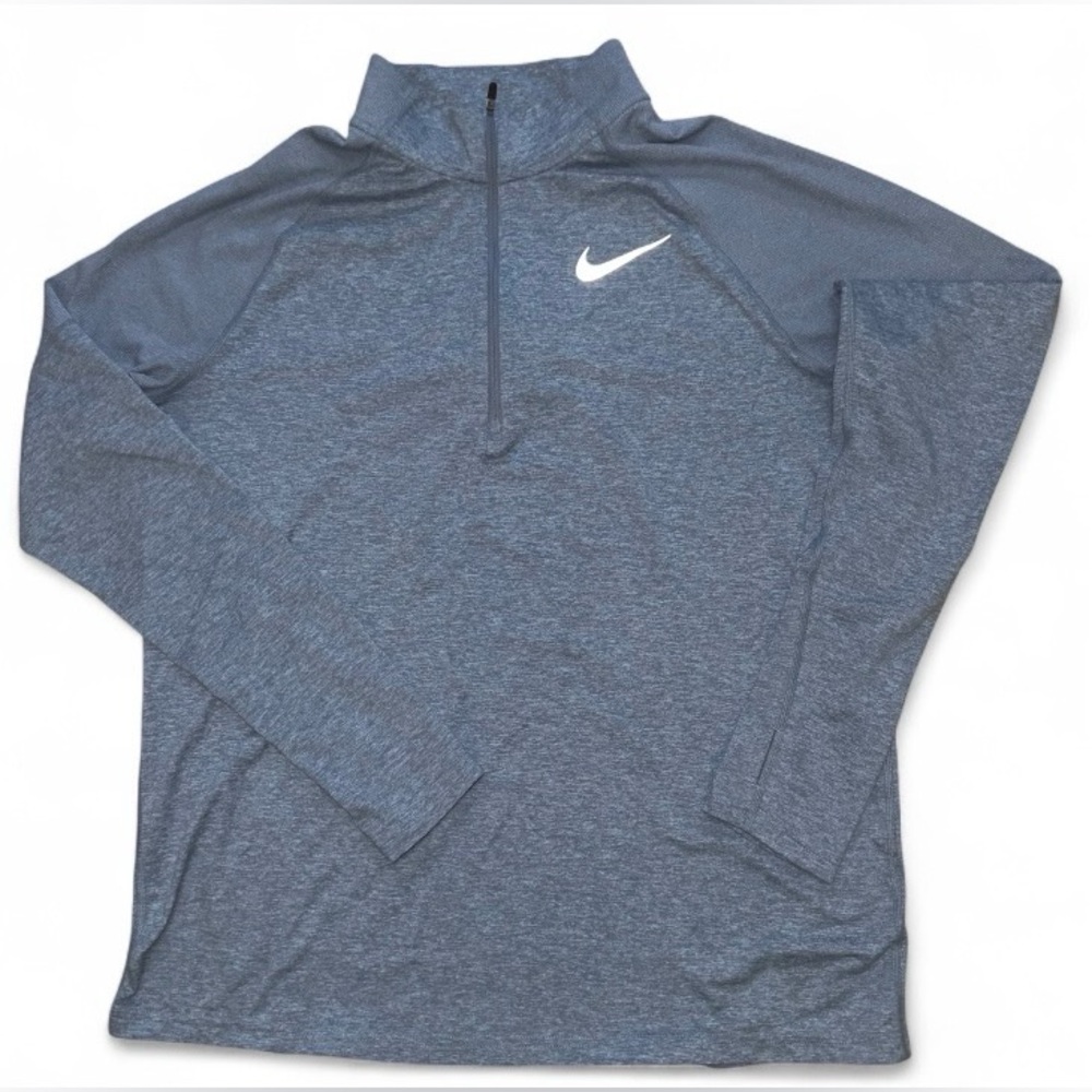 Nike Heather Blue Quarter-Zip Top‎